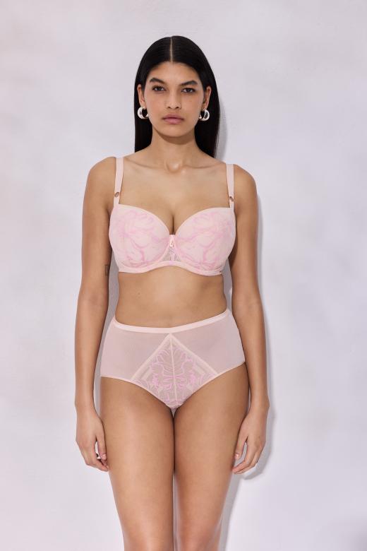 Glossy Iris U/W– usztywniany biustonosz dla średnich i dużych biustów z metalizowaną nicią