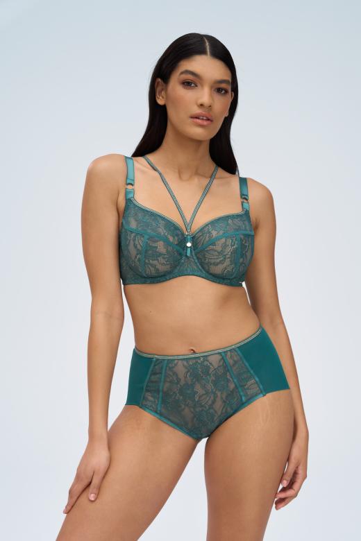 Chiara M  – Miękki biustonosz z ozdobnymi strapsami dla średnich i dużych biustów